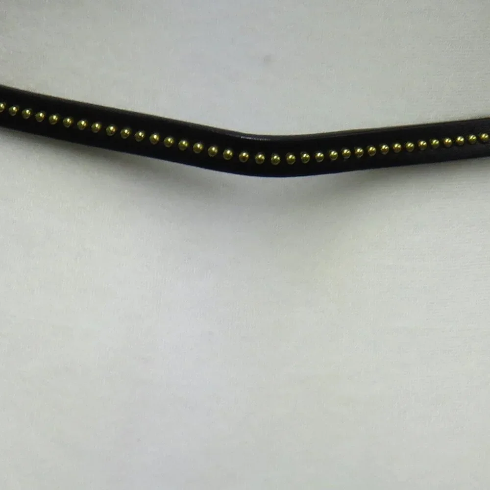 Women's Extra-Skinny Waist Belt with Bow and Gold Studs - Picture 6 of 11